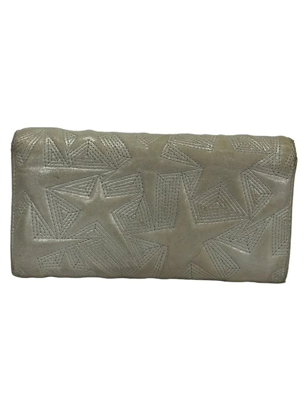 Chanel Wallet Silver CC Logo Star Glitter Lambskin